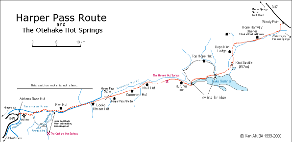 Harper Pass Route Map