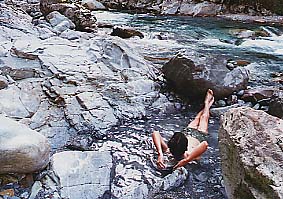 Taipo River Hot Springs near Julia Hut