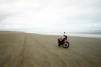 ʐ^FMy bike on the 90 mile beach